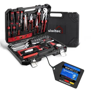 siwitec Werkzeugkoffer | Werkzeug CRV | befüllt | 95-teilig
