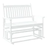 vidaXL Schaukelbank Weiß 118x70x104,5 cm Massivholz Pappel