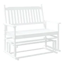 vidaXL Schaukelbank Weiß 118x70x104,5 cm Massivholz Pappel