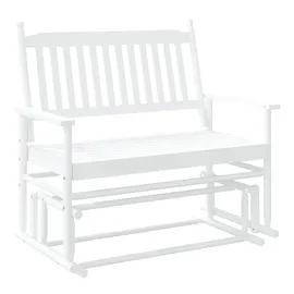 vidaXL Schaukelbank Weiß 118x70x104,5 cm Massivholz Pappel