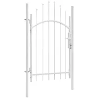 vidaXL Gartentor 1 x 225 cm Weiß/Stahl