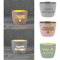 Windlicht HAPPY BIRTHDAY