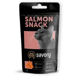 SAVORY Salmon 60g knusprige Lachs-Leckerlis für wählerische Katzen