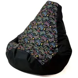 go gift Sitzsack, Schwarz, 130 x 90 cm, Birne