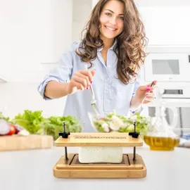 Joeji's Kitchen Bambus Tofupresse mit Abtropfschale – Joeji's Kitchen Tofu Presser Set