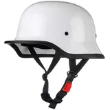 Motorrad Chopper Helm, ECE/DOT Genehmigt Erwachsene Männer Frauen Retro Deutscher Stil Halbgesicht Helm, Für Roller Moped Cruiser Chopper Motorrad