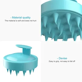 Intirilife Kopfhaut Massagebürste aus Silikon in Blau | Gr.: onesize