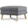 Konsimo Sitzhocker Holz 80 x 46 x 65 cm Grau