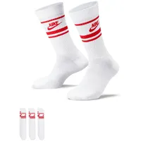 Nike Sportswear Dri-FIT Everyday Essential Crew-Socken White/University Red/University Red 42-46