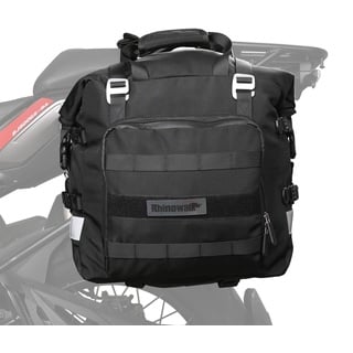 Rhinowalk Motorrad Satteltasche 20L Wasserdicht Motor Seitentasche Gepäcktasche Hecktasche Hinterradtasche (Schwarz)