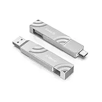 ORICO USB C Externe SSD 512GB, Externe Festplatte SSD mit bis zu 1050 MB/s, Dual USB C + A External Solid State Drive for iPhone 16/PS4/Android Telefon/Tablet/Windows/Mac OG201