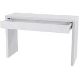 Svita ANGULAR Schreibtisch mit Schublade Schminktisch Frisiertisch 120x40x76 cm Weiß