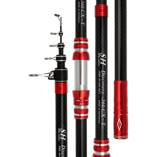 YADLCR Teleskop-Angelrute 2,7/3,0/3,6/4,2/4,5 m Reise-Brandungsrute Spinning Power 60–150 g Wurf-Surfcasting-Carbon-Baitcasting-Rute (Size : 4.2m)