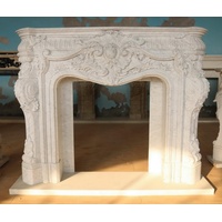 Casa Padrino Luxus Barock Marmor Kaminumrandung Weiß 200 x H. 160 cm