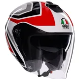 AGV Irides Tolosa, Jethelm - Schwarz/Hellgrau/Rot - S