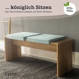 lycce Klemmkissen / mit 1 Leiste, Velourstoff blau,