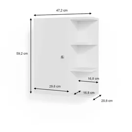 Vicco Badschrank Fynn, Weiß, 47.2 x 59.2 cm