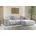 kaiser möbel Eckcouch L form Wohnzimmer Couch SIENA stoff Poso Grau Ottomane Rechts Grau