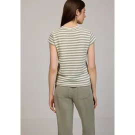 street one studio Kurzarm T-Shirt mit Struktur Lichen Green 40 - 40