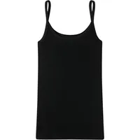 SCHIESSER Pure Rib Unterhemd, Spaghettiträger, für Damen, 000 Schwarz