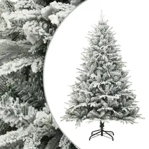 vidaXL Künstlicher Weihnachtsbaum Beschneit Grün 210 cm