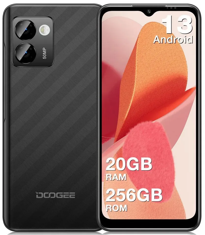 DOOGEE DOOGEE N50 Pro 20GB RAM 256GB ROM Android 13 Smartphone,6.52