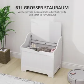 Homcom Aufbewahrungsbox 56,5 x 38 x 56 cm 1-tlg. Weiß
