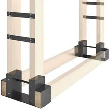 Outsunny Kaminholzregal 33,5 x 15,5 x 10 cm Metall Schwarz