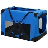 pro.tec Hundetransportbox M blau