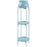 [en.casa] Blumenständer Altena 94,5x27x27 cm Hellblau [en.casa]