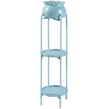 [en.casa] Blumenständer Altena 94,5x27x27 cm Hellblau [en.casa]