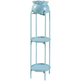 [en.casa] Blumenständer Altena 94,5x27x27 cm Hellblau [en.casa]