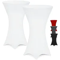DETEX DETEX® Stehtisch Husse 2er Set Ø60-65/70-75/80-85cm Farbwahl Stretch