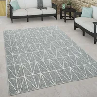 Paco Home Outdoor Teppich Skandinavisch wetterfest Modern & pflegeleicht & Außen 120x170 cm, Grau