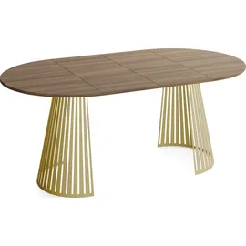 WFL GROUP Esstisch Rund 100 x 76 x 100 cm braun