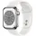 Apple Watch Series 8 GPS 45 mm Aluminiumgehäuse silber, Sportarmband weiß