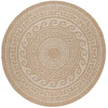 KADIMA DESIGN Kauns Outdoor-Teppich 120 x 120 cm Beige
