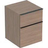 Geberit iCon Seitenschrank, 2 Schubladen, Eiche/Griff lava