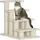 PawHut Tiertreppe Hundetreppe 4 Stufen Beige/Grau 63,5x43x60 cm