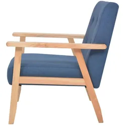 vidaXL Sessel Blau Stoff