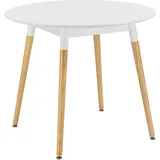 Esstisch Gaia Weiß MDF L/B/H ca. 90/90/75 cm rund