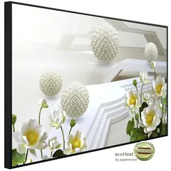 papermoon Infrarotheizung »EcoHeat - Abstrakt 3D Effekt mit Blumen«, Matt-Effekt - bunt