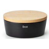 oval 36 cm matt schwarz