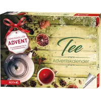 ROTH Tee Adventskalender gefüllt mit hochwertigen Teemischungen, Kalender mit Tee für die Vorweihnachtszeit - Rot