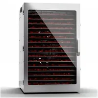 Klarstein Dörrgerät, Dörrautomat für Gemüse, Obst, Pilze & Fleisch, 2000W Edelstahl-Dörrautomat, Trockenautomat mit 20 Metallgitter, Dörrgerät mit 24H Timer & Touch-Display, Food Dehydrator