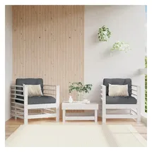 vidaXL Gartenstuhl 63,5 x 63,5 x 60 cm weiß 2 St.