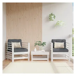 vidaXL Gartenstuhl 63,5 x 63,5 x 60 cm weiß 2 St.