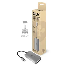 Club 3D DVI-D Adapter USB Typ-C auf Dual Link 0,25 m Grau