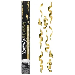 5 Konfettikanonen Luftschlangen 40 oder 60 cm gold silber metallic Party Hochzeit Geburtstag Silvester Konfetti Kanone