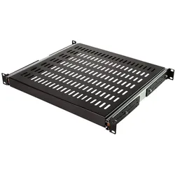 LogiLink SF1S65B Ausziehbarer 19" Fachboden, 800mm Schränke, 35kg Belastbarkeit, Schwarz